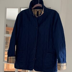 Burberry Dark Blue Quilted Utility Jacket